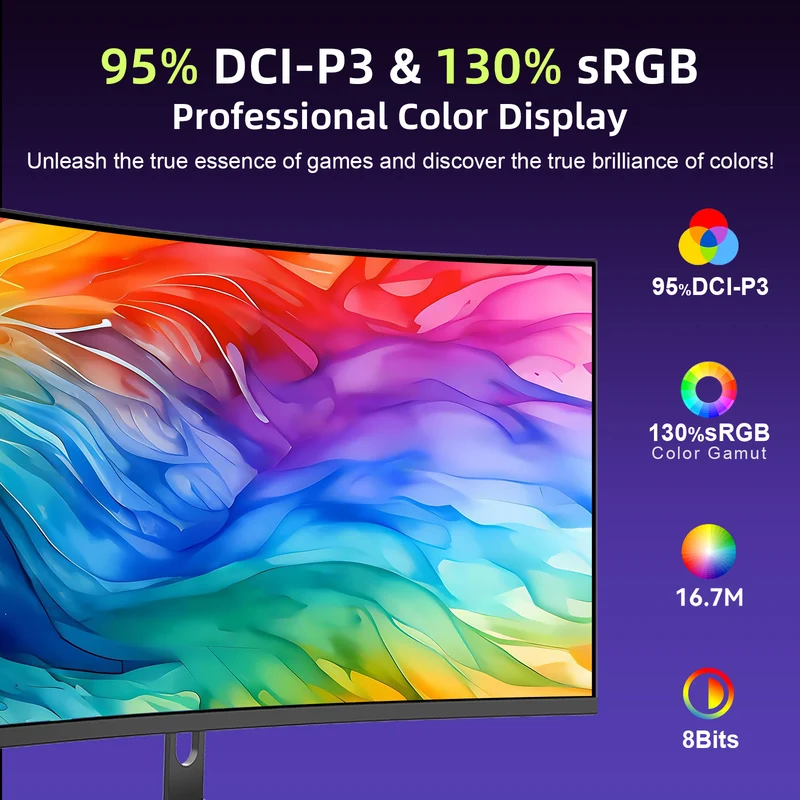 ‎AMZG34C5Q, 34" Ultrawide Curved Gaming Monitor 165Hz UWQHD