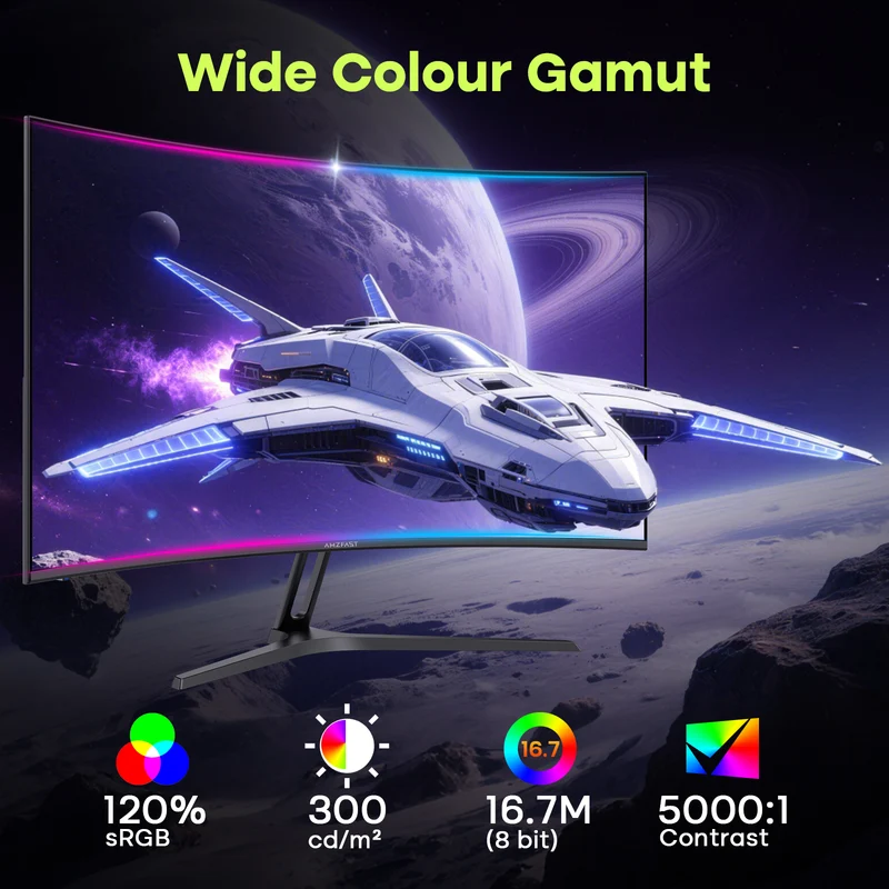 AMZG27C1Q, 27" Curved Gaming Monitor 180Hz QHD