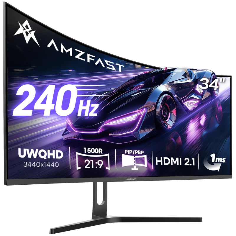 AMZG34C5Q Pro, 34inch Curved Gaming Monitor 240Hz UWQHD