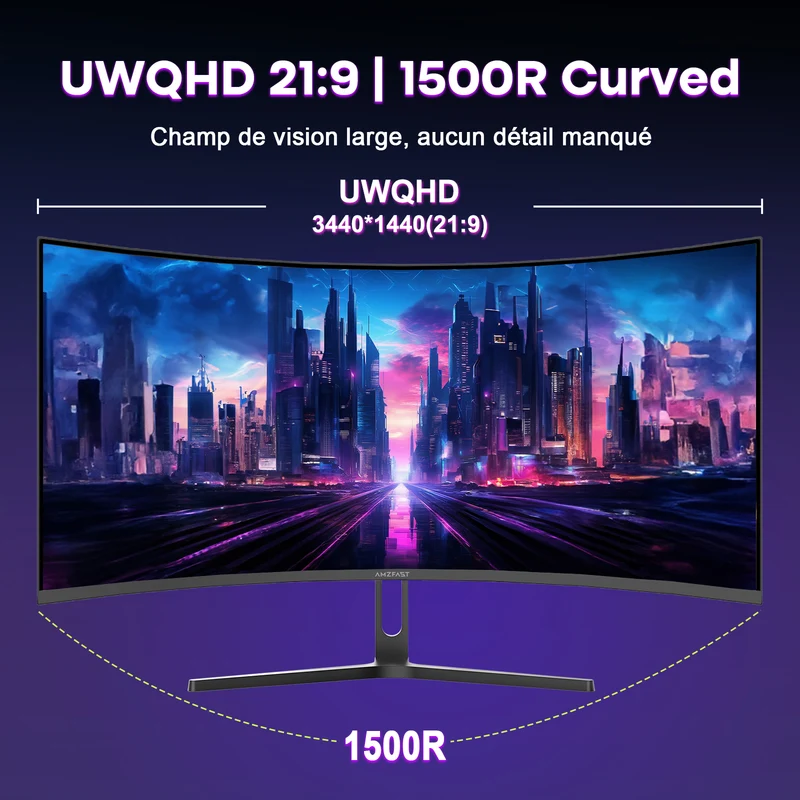 AMZG34C5Q Pro, 34inch Curved Gaming Monitor 240Hz UWQHD