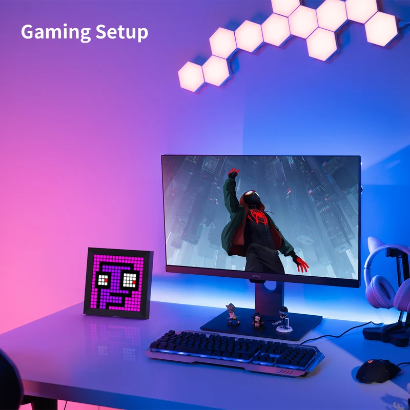 Divoom Pixoo 16x16 Pixel Art LED Display for Gaming Room Decor