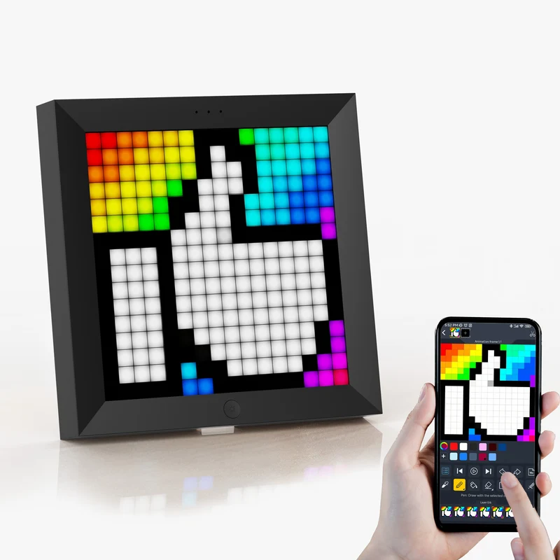 Divoom Pixoo 16x16 Pixel Art LED Display for Gaming Room Decor