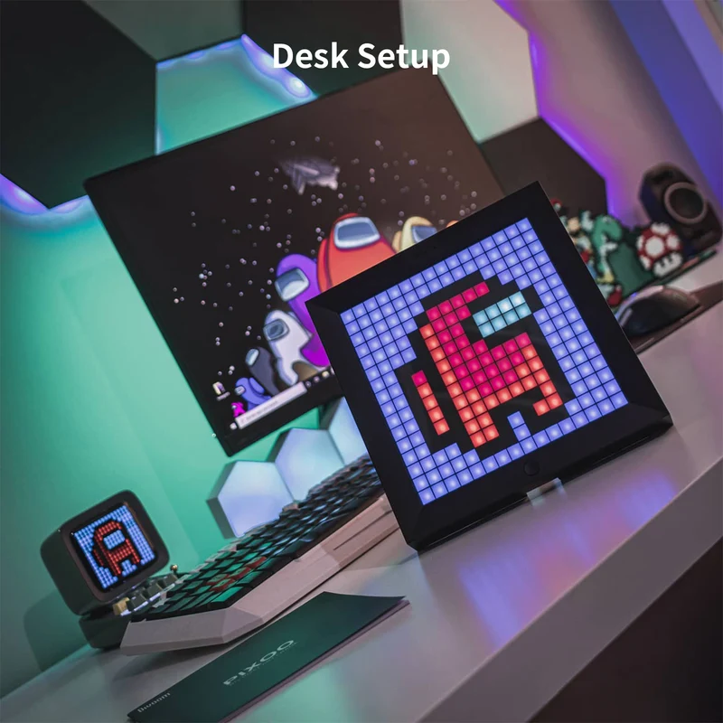 Divoom Pixoo 16x16 Pixel Art LED Display for Gaming Room Decor