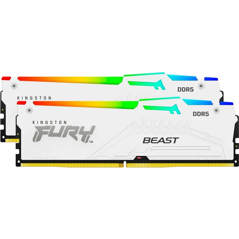KINGSTON 2X16Go D5 6000MHZ CL30 FURY Beast White RGB EXPO - White