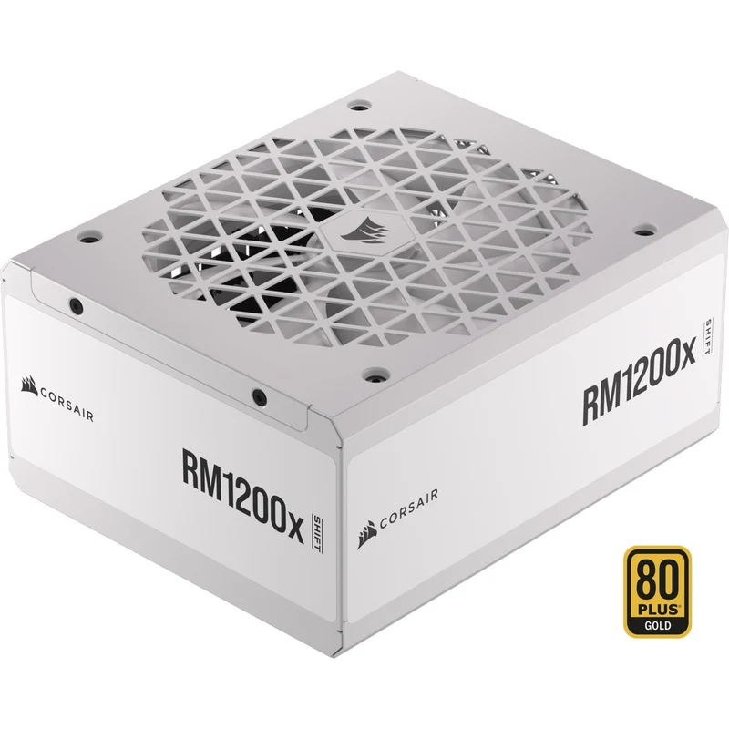 Corsair RM1200x Shift PCIe5.0 1200w 80+ GOLD - Blanc