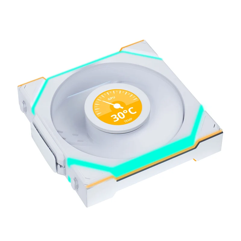 Lian Li Uni Fan SL 120 Reverse LCD ARGB Wireless - Blanc