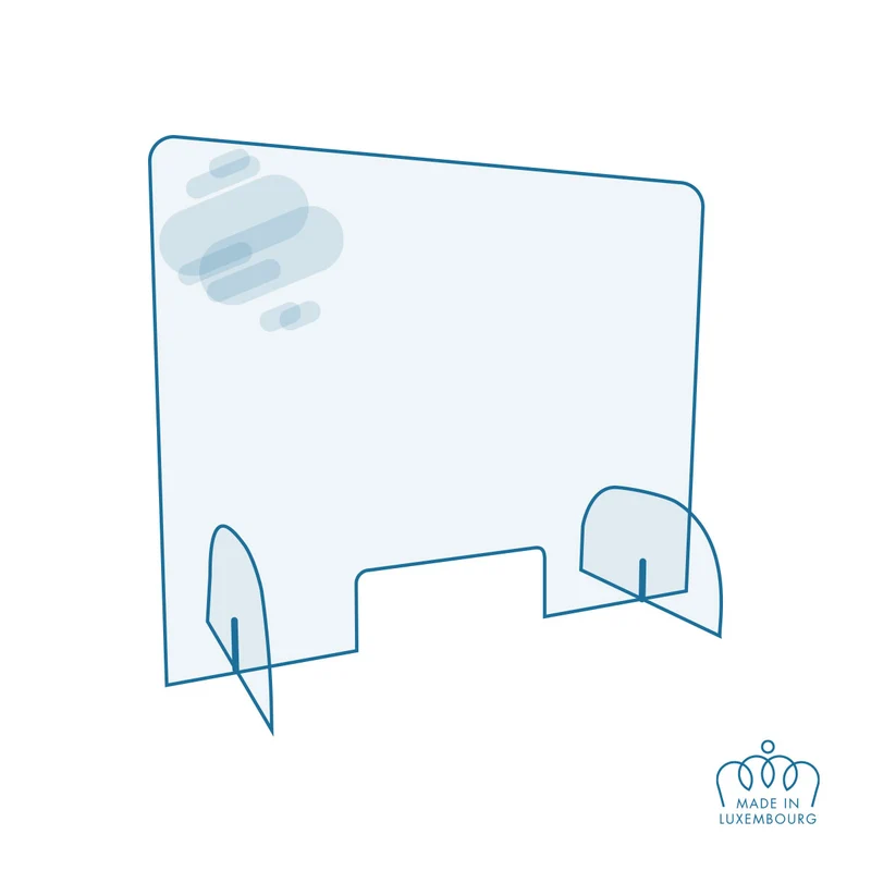 Protection Plexi - Hygiaphone avec ouverture - 950x750 mm