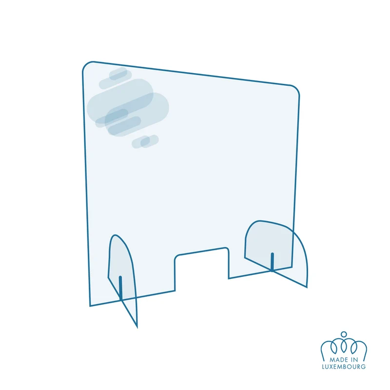 Protection Plexi - Hygiaphone avec ouverture - 750x750 mm