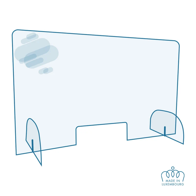 Protection Plexi - Hygiaphone avec ouverture - 1500x750 mm