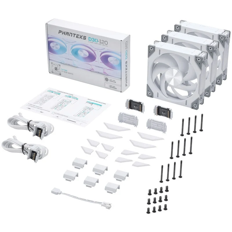 Phanteks D30-120 Regular D-RGB (pack de 3) - Blanc