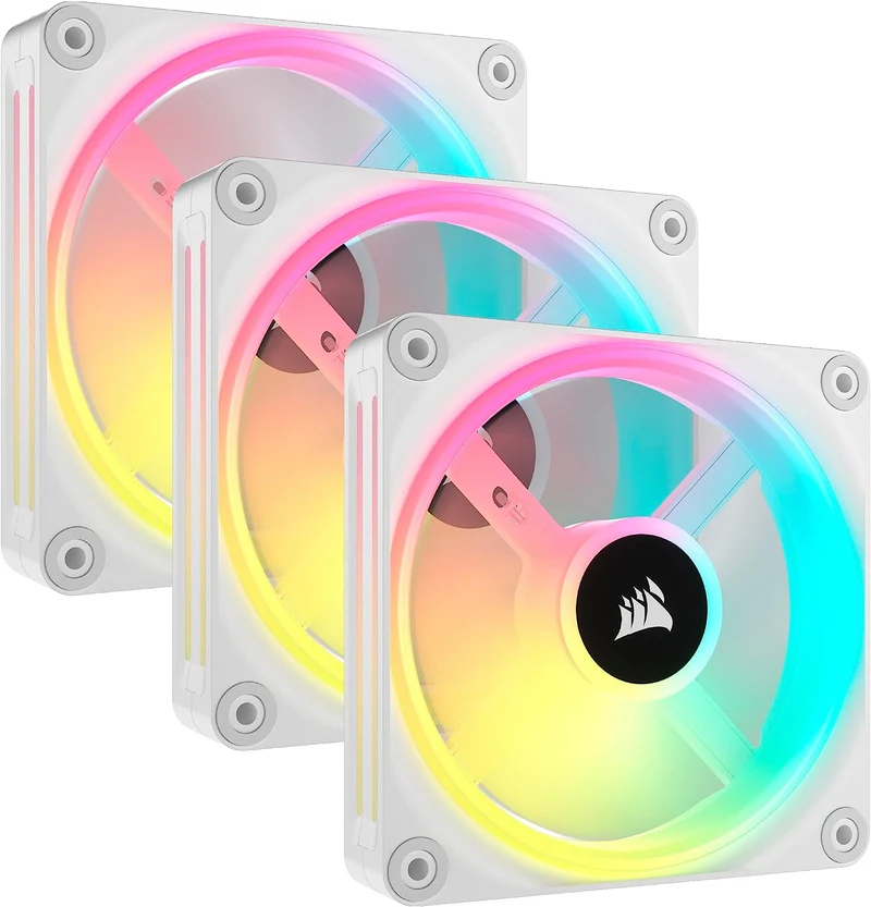 Corsair iCUE Link QX120 RGB Kit de démarrage pack de 3 - Blanc