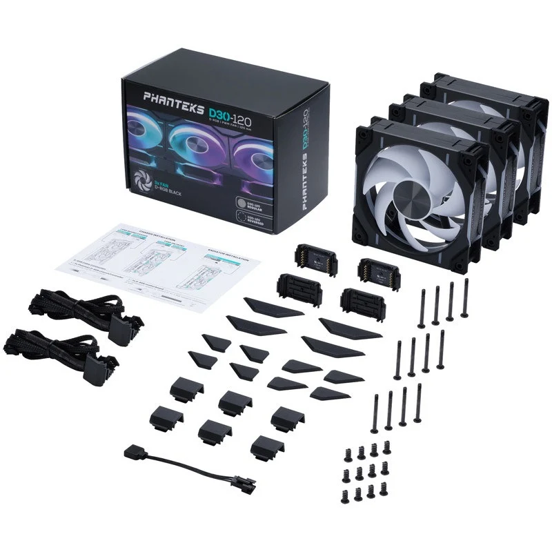 Phanteks D30-120 Regular D-RGB (pack de 3) - Noir