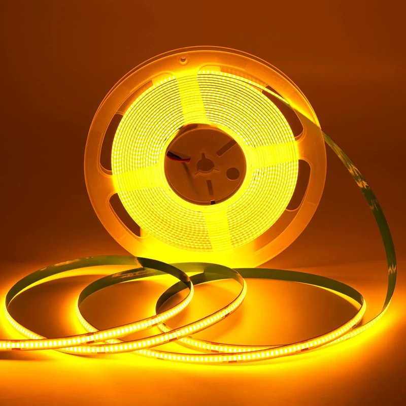 5MM Wide COB Flexible LED Strip Light - 12V / 24V | 384 LEDs/M | 3000K / 4000K / 6500K / Red / Blue / Green / Pink / Yellow | 5mm PCB | CRI 90+ | Dot-Free Continuous Lighting | Non-Waterproof | for Cabinets,Kitchen Office Lighting | 5/50M