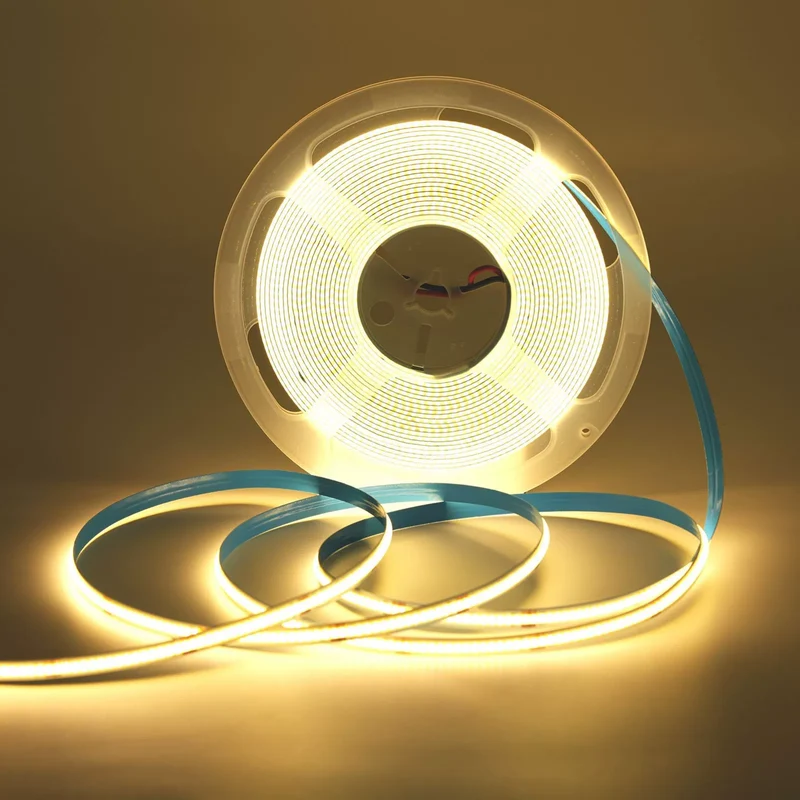 8MM Wide CRI90 COB Flexible LED Strip Light - 12V / 24V | 320 / 480 LEDs/M | 3000K / 4000K / 6500K | 8mm PCB | CRI 90+ | Dot-Free Continuous Lighting | Non-Waterproof | for Cabinets,Kitchen Office Lighting | 5/50M