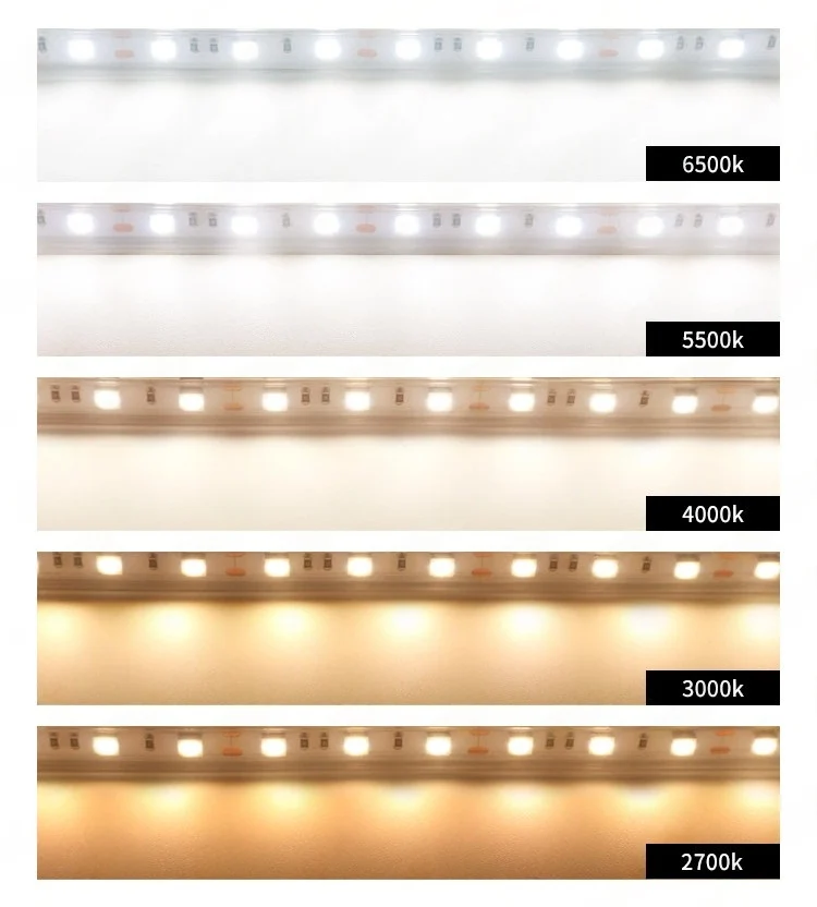 DC24V SMD2835 Full Spectrum LED Strip Light - CRI 97+ | 600 LEDs (120 LEDs/M) | 2700K / 3000K / 4000K / 5500K / 6500K | 16W/M | 8mm PCB | CRI 97+ | IP00 / IP67 | for Mirror, Kitchen Cabinet, Bedroom