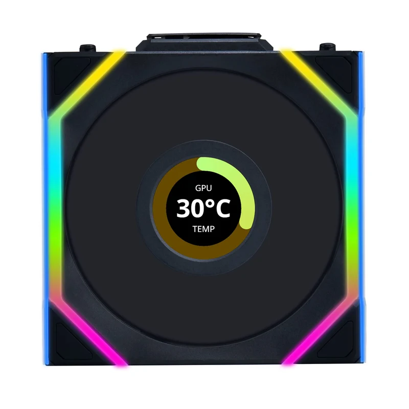 Lian Li Uni Fan SL 120 LCD ARGB Wireless - Noir