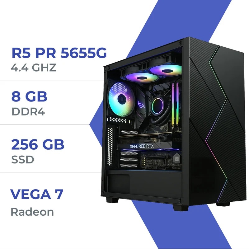 PC Gamer Techspace Ryzen 5 PRO 5655G/256GB SSD/8GB/Radeon Vega 7