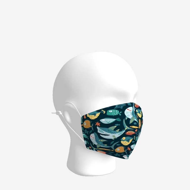 Masque Certifié Tissu lavable - Motif KIDS - Made in Luxembourg