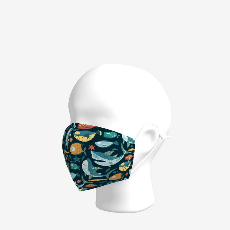 Masque Certifié Tissu lavable - Motif KIDS - Made in Luxembourg