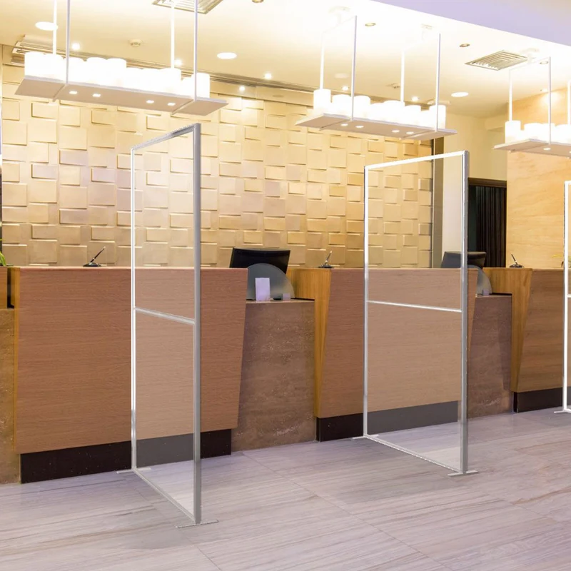 Q-Frame - Cloison de séparation transparente autoportante 1m x 2m