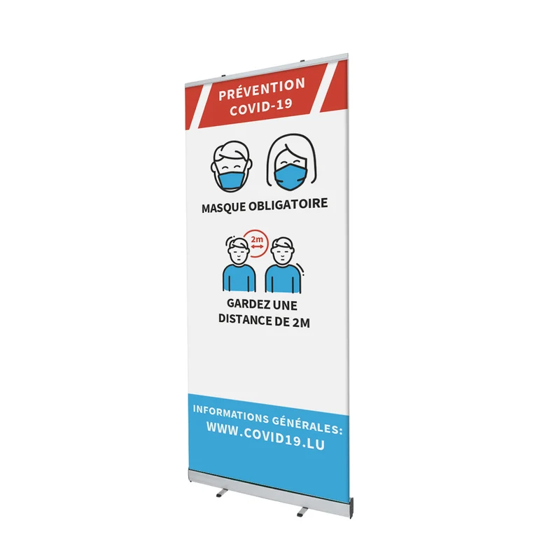 Affichage COVID19 - Masque+Distance - Rollup - Deviroll 800