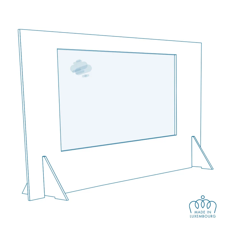 Protection Comptoir/Bureau Eco - Sans ouverture - 1500x950 mm