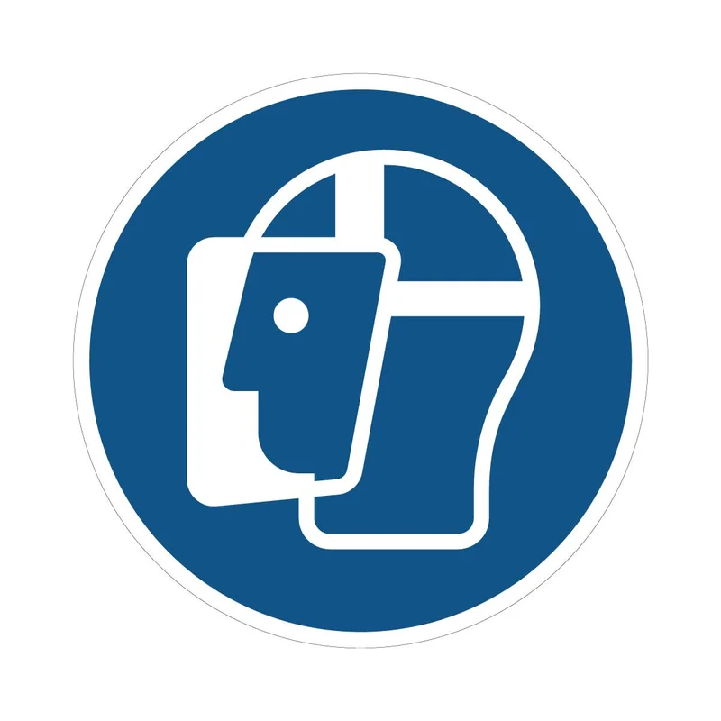 Pictogramme ISO 7010 - M013 Visière de protection obligatoires