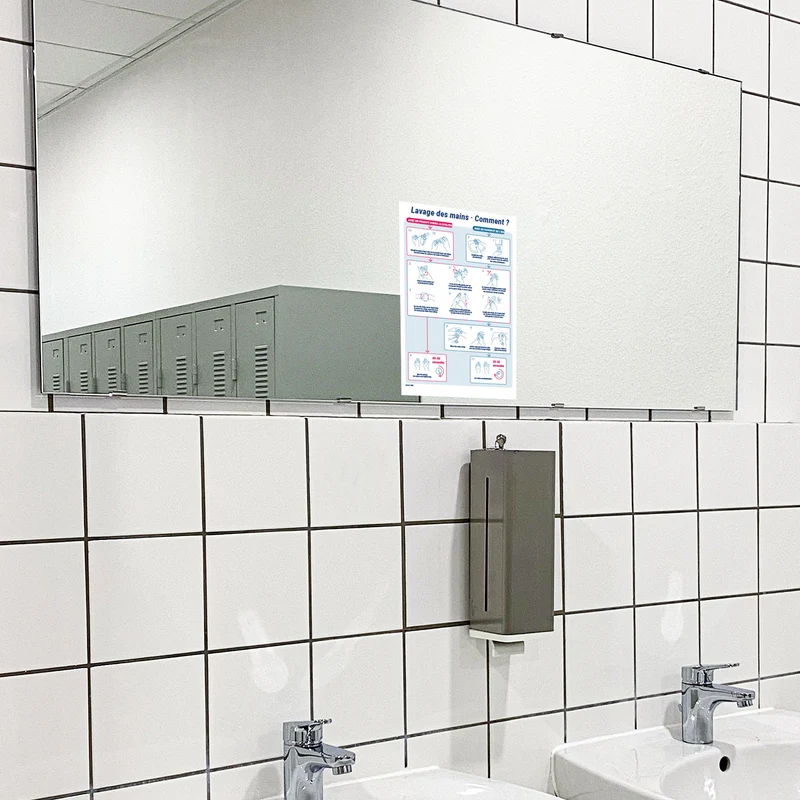 Affichage - Lavage des mains - FR/EN - Adhésif/Panneau/Magnet