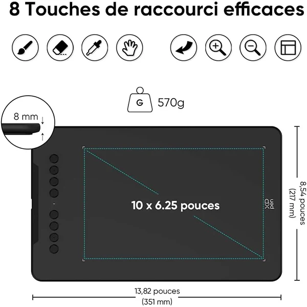 XP-PEN DECO 01 V3 Noir