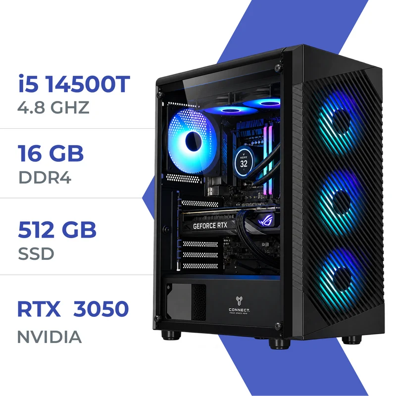 PC Gamer Techspace i5 14500T/512GB SSD/16GB/RTX 3050 6GB
