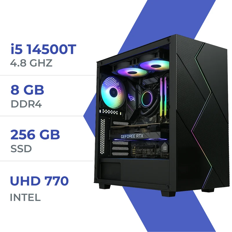 PC Gamer Techspace i5 14500T/256GB SSD/8GB/Intel UHD Graphics 770