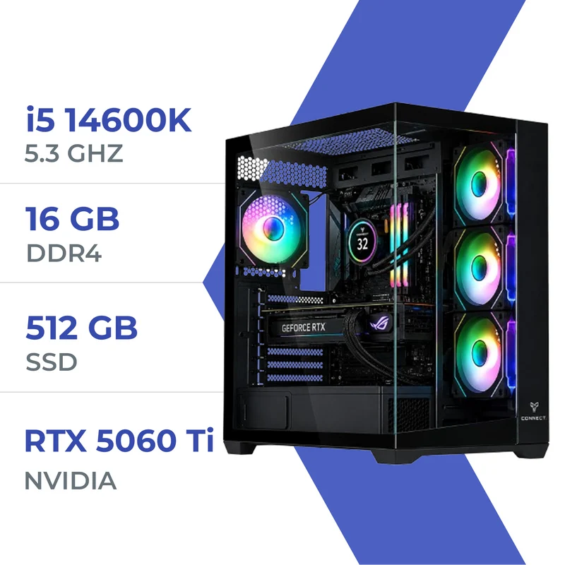 PC Gamer Techspace i5 14600K/512GB SSD/16GB/RTX 5060 Ti 16GB