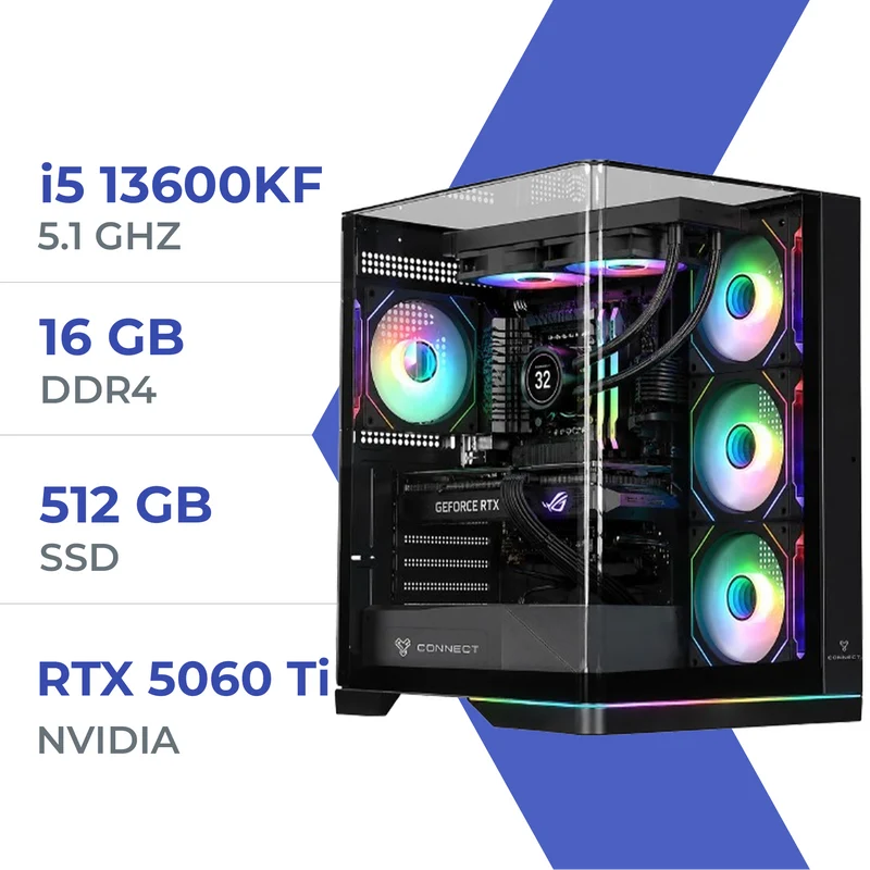 PC Gamer Techspace i5 13600KF/512GB SSD/16GB/RTX 5060 Ti 8GB