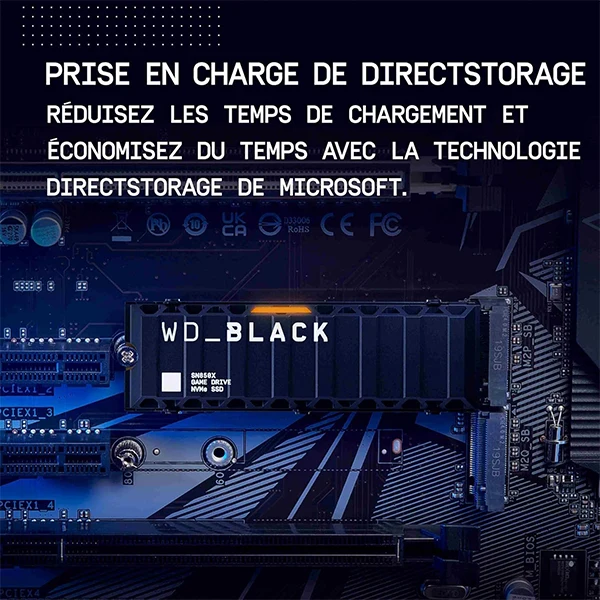 Western Digital SSD WD Black SN850X 8 To - Avec dissipateur thermique