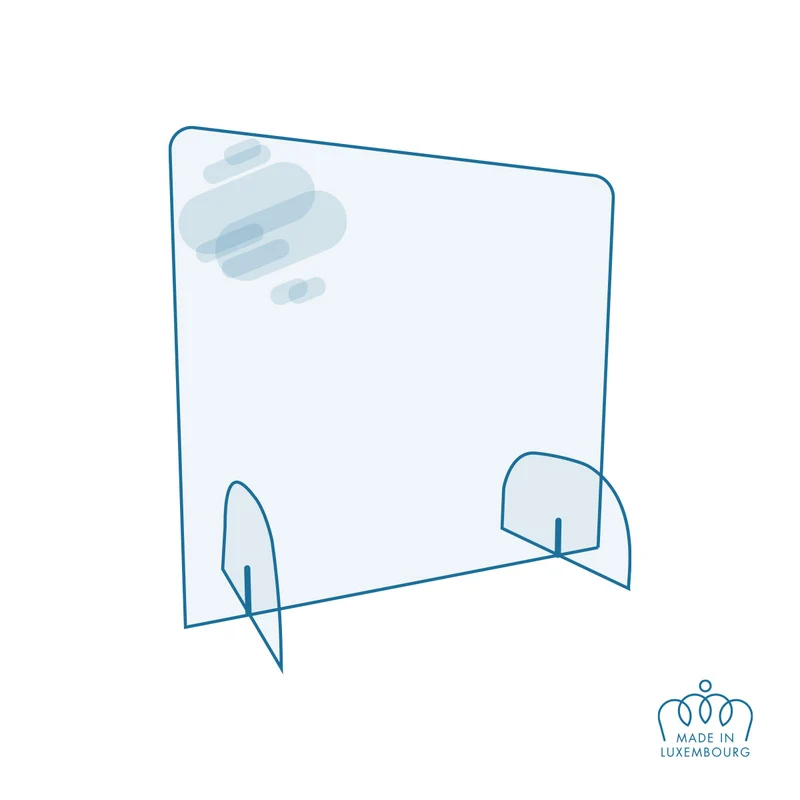 Protection Plexi - Hygiaphone sans ouverture - 750x750 mm