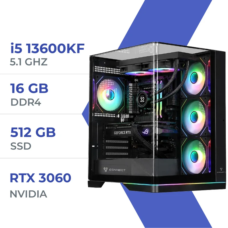 PC Gamer Techspace i5 13600KF/512GB SSD/16GB/RTX 3060 12GB