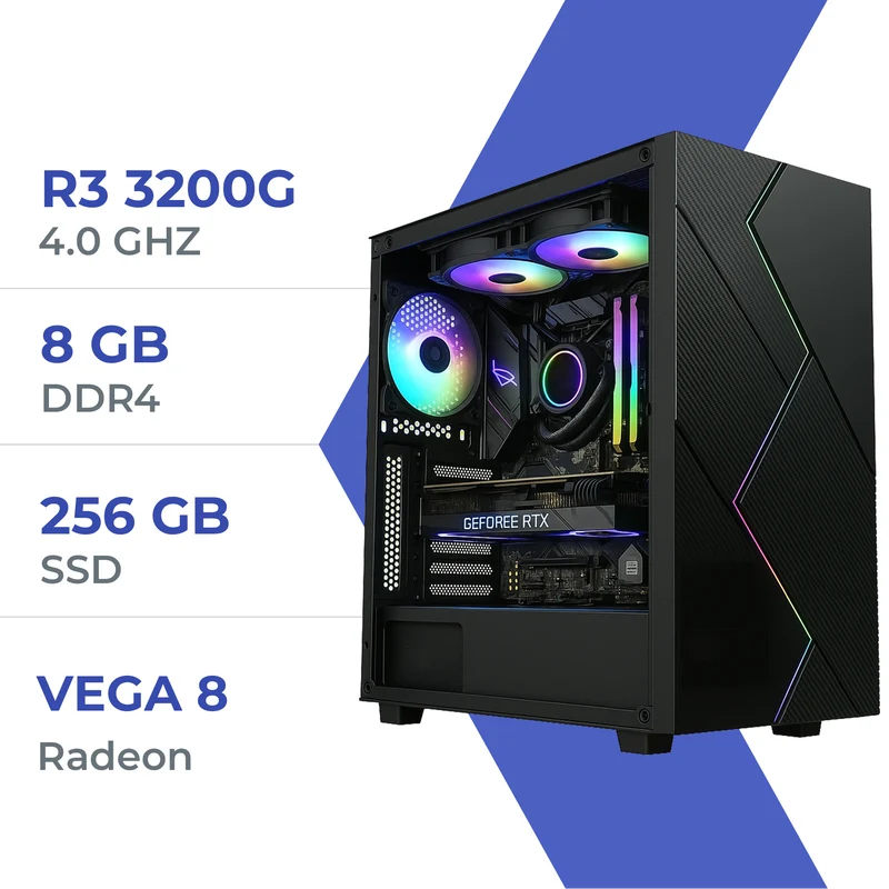 PC Gamer Techspace Ryzen 3 3200G/8GB/256GB SSD/Radeon Vega 8