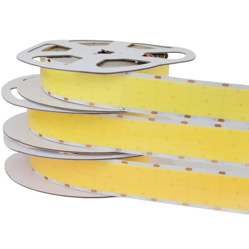 Five Row COB Flexible LED Strip Light- 24V | 1600 LEDs/M | 3000K / 4000K / 6500K | 30mm PCB | CRI 90+ | Dot-Free Continuous Lighting | Non-Waterproof | for Cabinets,Kitchen Office Lighting | 5/50M