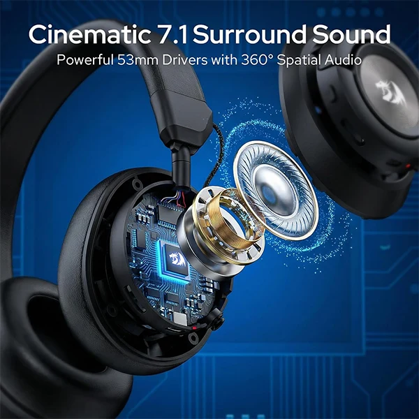 Redragon H889 Wireless Gaming Headset 4-in-1 (Black)