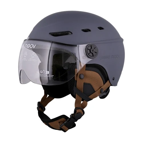 Casque de protection avec visière et cache-oreilles détachables VISOR - BLEU MARINE TAILLE L