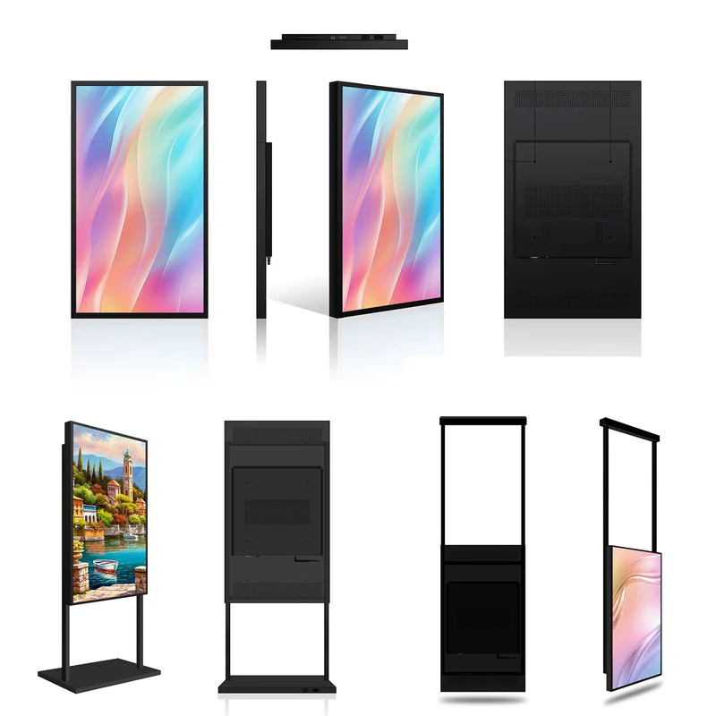 86" Single-Sided 2500nits High Bright Front Window LCD Advertising Display, Android RK3568 2G+32G, Non-Touch, Cloud/APP/USB, Wall-Mount/Floor Stand/Suspended Installation
