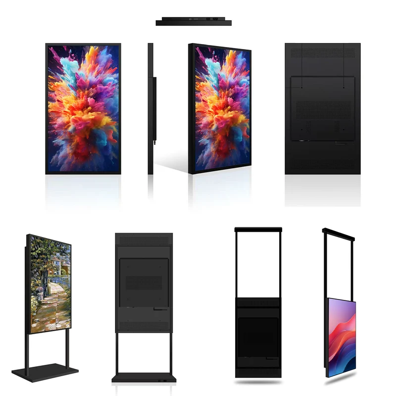75" Single-Sided 2500nits High Bright LCD Window Display Advertising Monitor, Android RK3568 2G+32G, Non-Touch, Cloud/APP/USB, Wall-Mount/Floor Stand/Suspended Installation