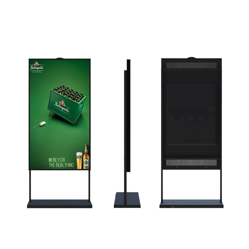 65" Single-Sided 2500nits High Bright Window LCD Poster Display, Android RK3568 2G+32G, Non-Touch, Cloud/APP/USB, Wall-Mount/Floor Stand/Suspended Installation