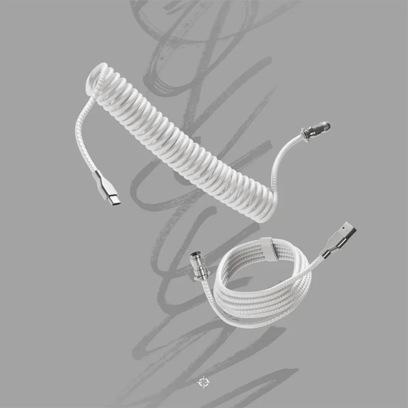Tryhard Coiled Cable White