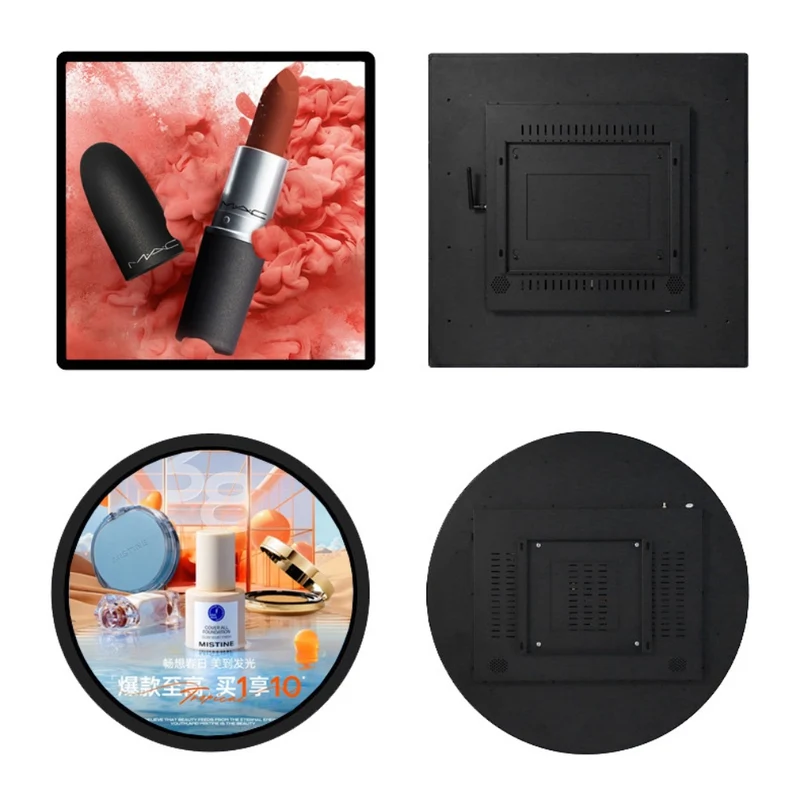 RD Series 15.7 Inch (Dia.400mm Viewable) Round LCD Display Screen, Capacitive Touch (Optional), Cloud / APP / USB Disk