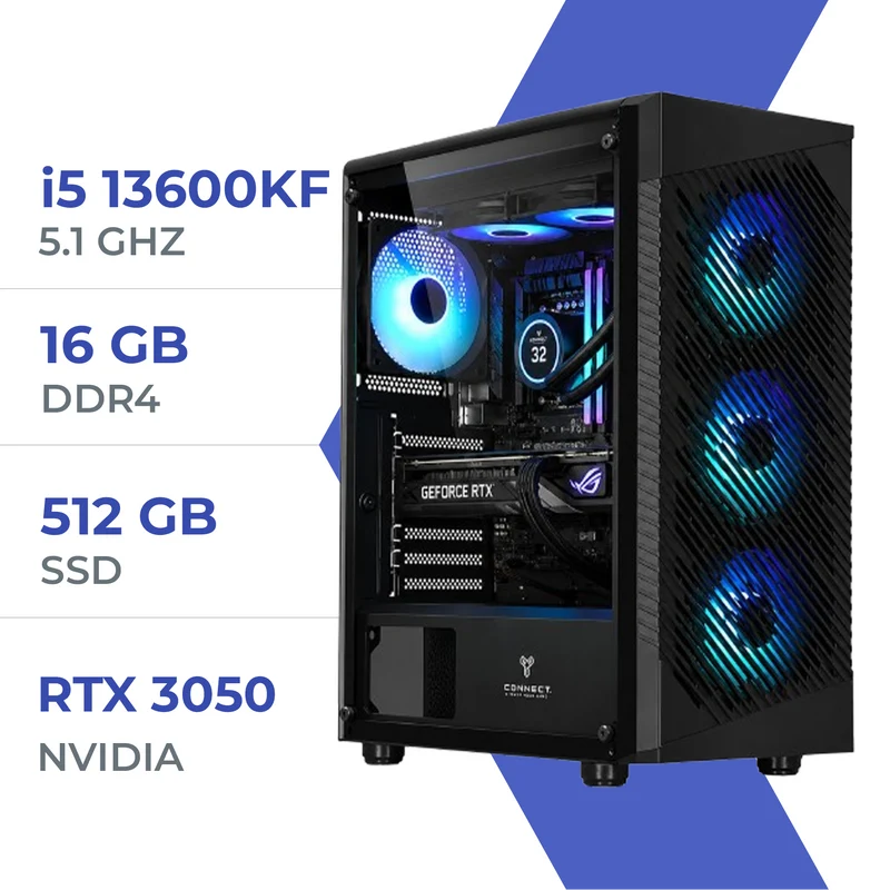 PC Gamer Techspace i5 13600KF/512GB SSD/16GB/RTX 3050 6GB
