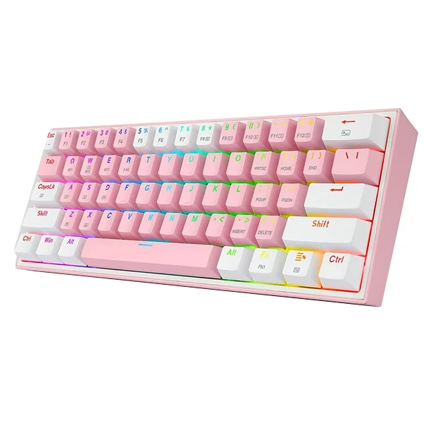 Redragon K616 Fizz PRO 60% Wireless RGB Red Switches (Pink/White)