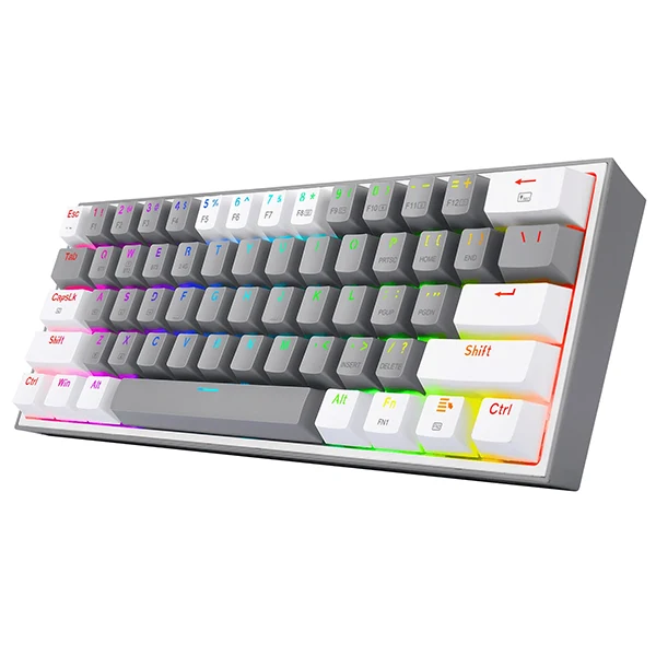 Redragon K616 Fizz PRO 60% Wireless RGB Red Switches (White/Gray)