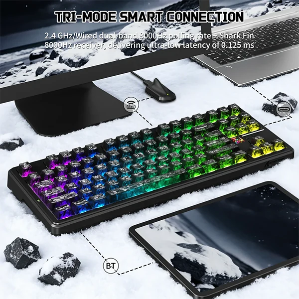 ATTACK SHARK X87 Ultra Shark Switches (Forged Carbon)