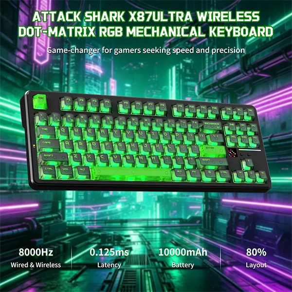 ATTACK SHARK X87 Ultra Shark Switches (Shadow Jade)